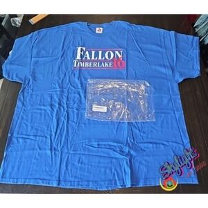 Jimmy Fallon Men Justin Timberlake 2016 Celebrity President Crewneck T Shirt 5xl